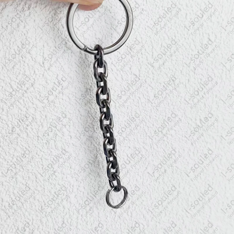 Tactical Titanium Keychain 1 Inch with 2.5CM Key Ring for Outdoor Camping Hiking Gear Survival Tool Accessories