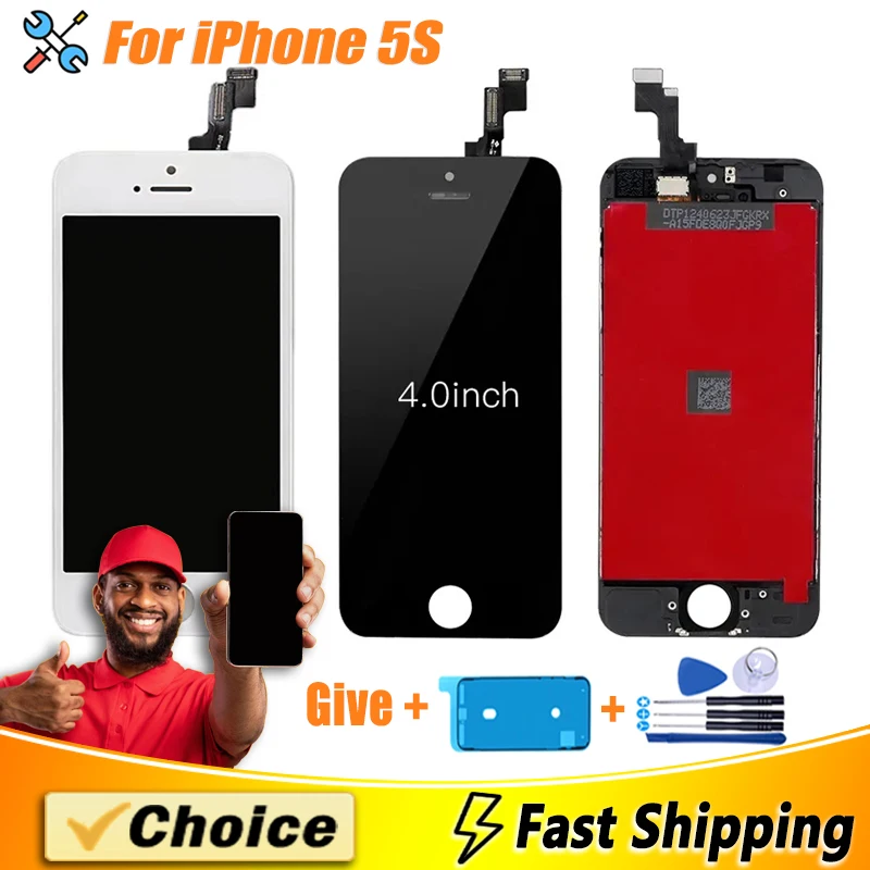 

LCD For iPhone 5s Display Touch Digitizer Assembly For Apple iPhone 5s LCD Screen Repair No Dead Pixel 4 inch