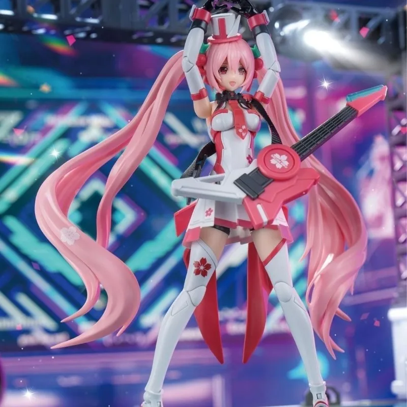 SOSKILL Hatsune Miku Sakura Miku Locomotive Mobile Suit Girl Assembly Ver. 16CM Action Figure Anime Models Toy Collectible