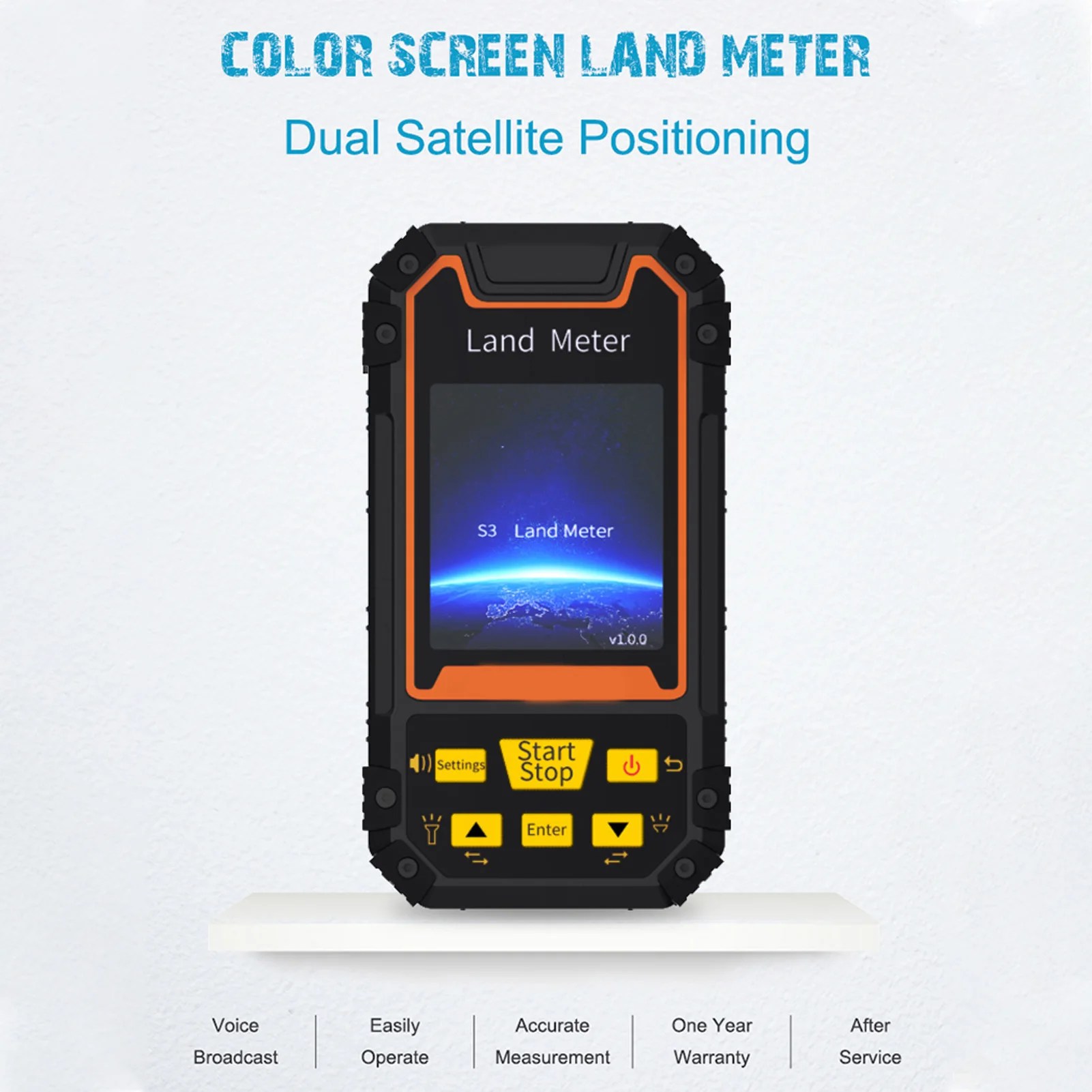 

Land Meter Mini Portable Handheld Surveyor Area Measurement Tool GNSS 2.4in Color Screen Measuring Instrument S3