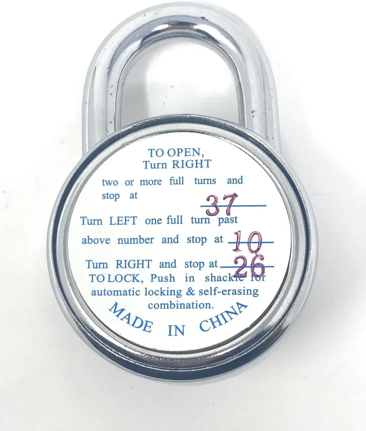 50mm Combination Padlock Fixed Dial Combination Padlock with Different Combinations, Wide Black Turntable, Lock for Gym Locker gallery 2