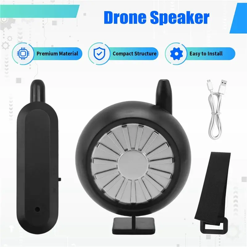 ABKN-Ultra Light Wireless Speaker Shouting Device Distance Remote Loudspeaker Universal Drone Accessories
