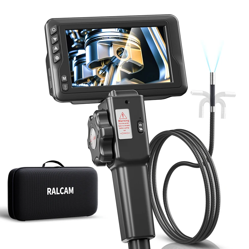 Ralcam Articulating Borescope Endoscope 8.5mm 2MP Inspection Camera 4.5