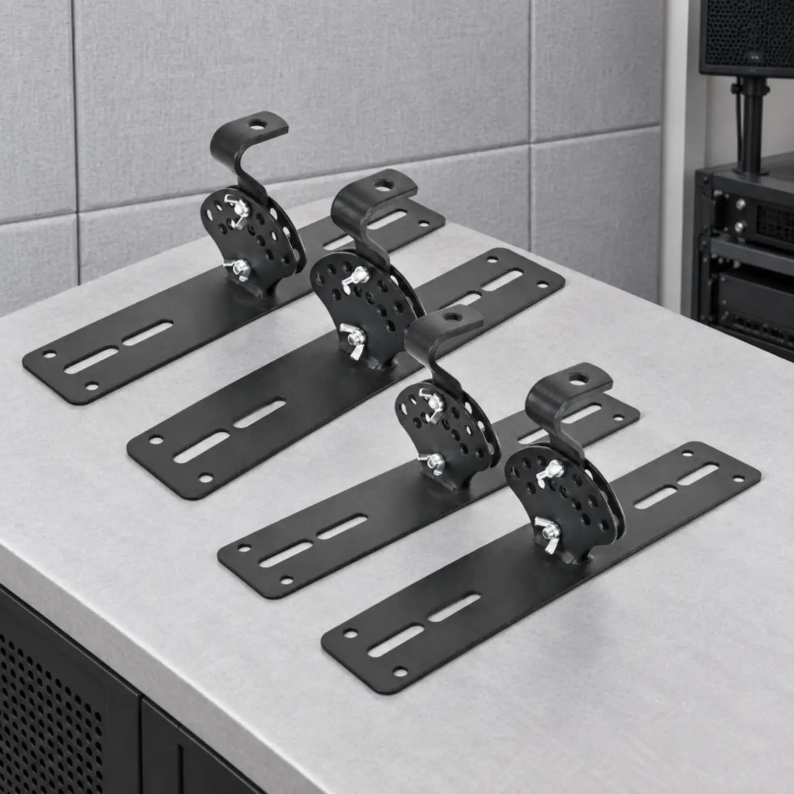Metal Speaker Ceiling Bracket for Karaoke Audio Wall Mount Support Adjustable Heavy Duty Home Entertainment Holder