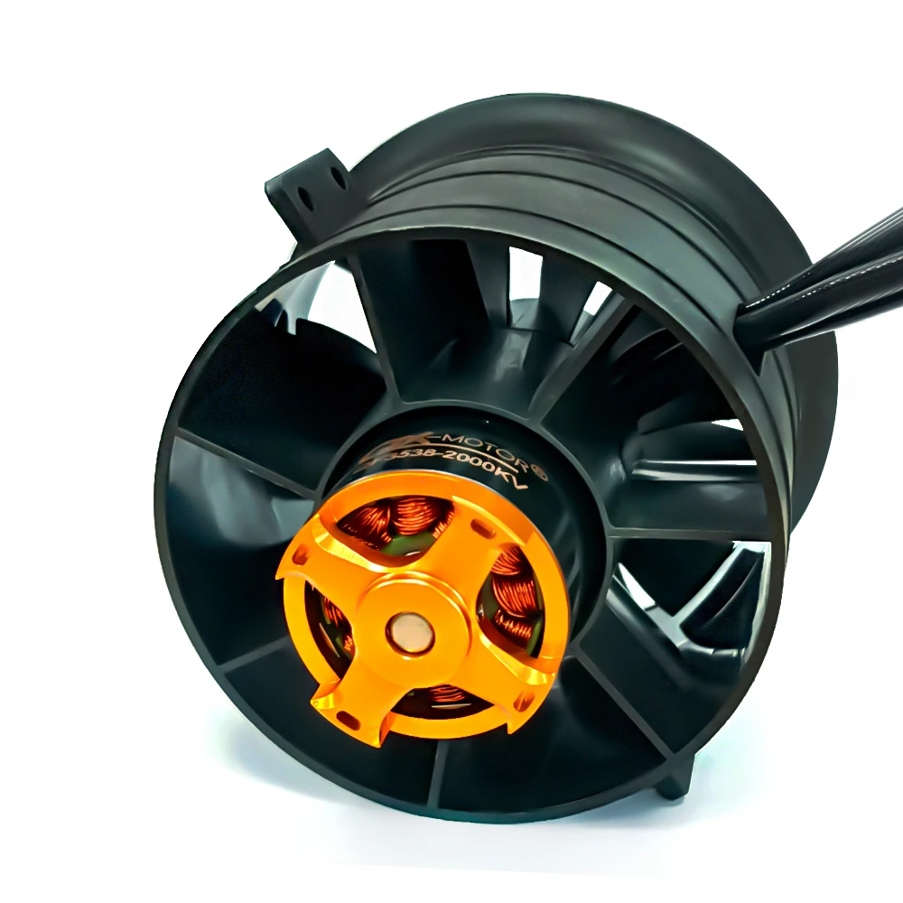 QX-Motor QF3748 QF3538 80mm EDF ventilador de 12 aspas CW CCW con Motor sin escobillas 6S/12S 1000KV 2000KV uso ESC para piezas de juguetes de drones