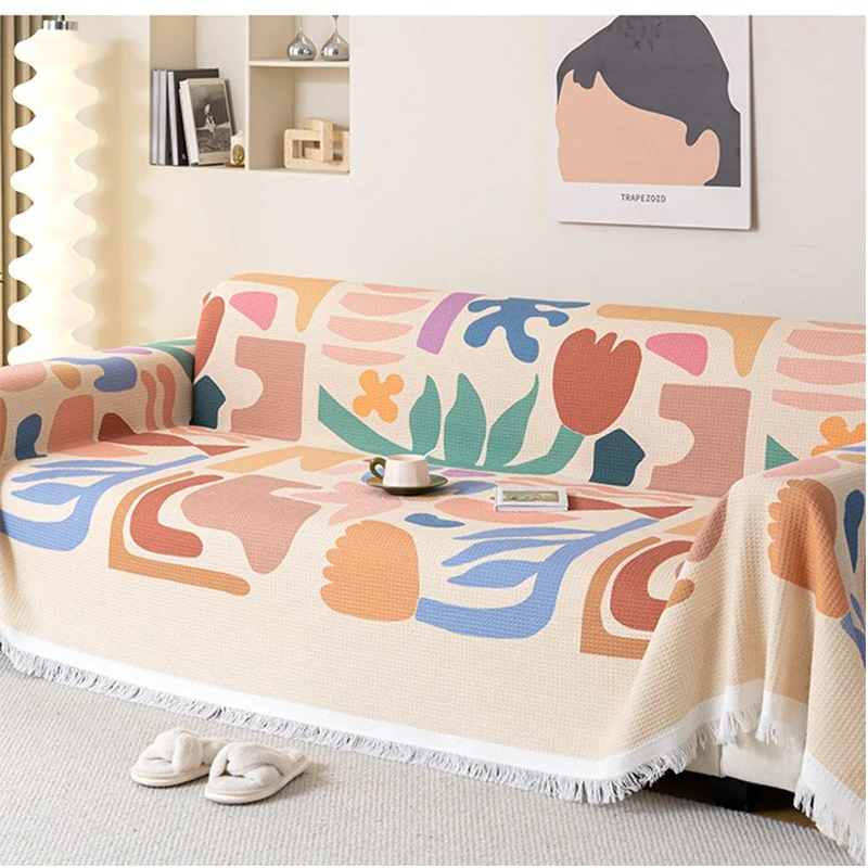 

Sofa Cover Cloth Nordic Style Four Seasons Universal Blanket Anti-Cat Scratching All-Inclusive Universal Cover Lazy Sofa Cushion