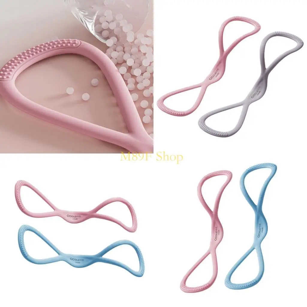 M89F Highly Elastic Silicone Yoga Rope Fitness Resistance Bands For Fitness Training And Muscle Stretching With 8Shape Design
