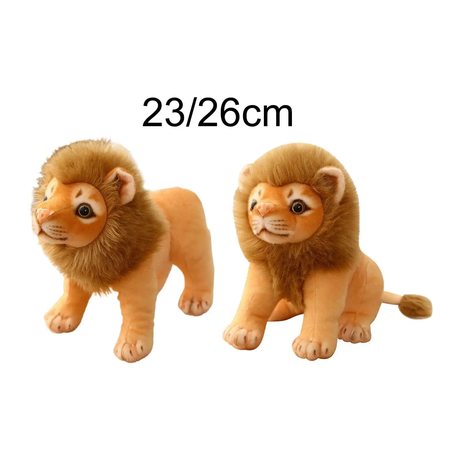 Lion Doll Realistic Living Room Cute Soft Creative Bedroom Decorative Stuffed Animals for Boys Girls Adults Friend Kids Children