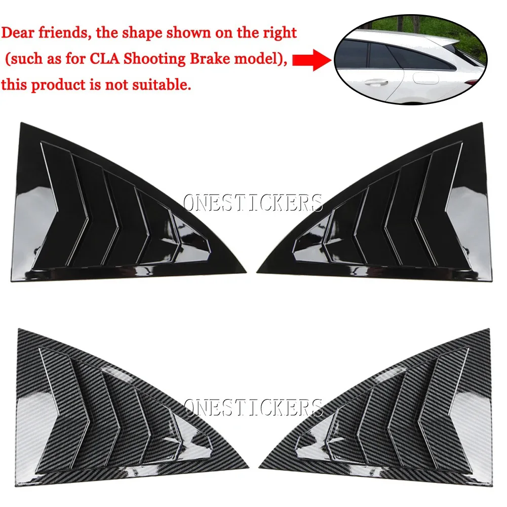 For Mercedes Benz CLA Class AMG C118 W118 CLA180 200 220 250 260 2020-2025 Car Rear Door Louver Window Frame Trim Cover Sticker