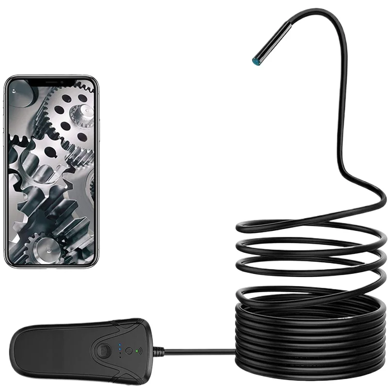 1 Meter High Definition 5 Million WiFi Endoscope 1080P Auto Repair Industrial Pipe Probe Waterproof Camera 5.5mm