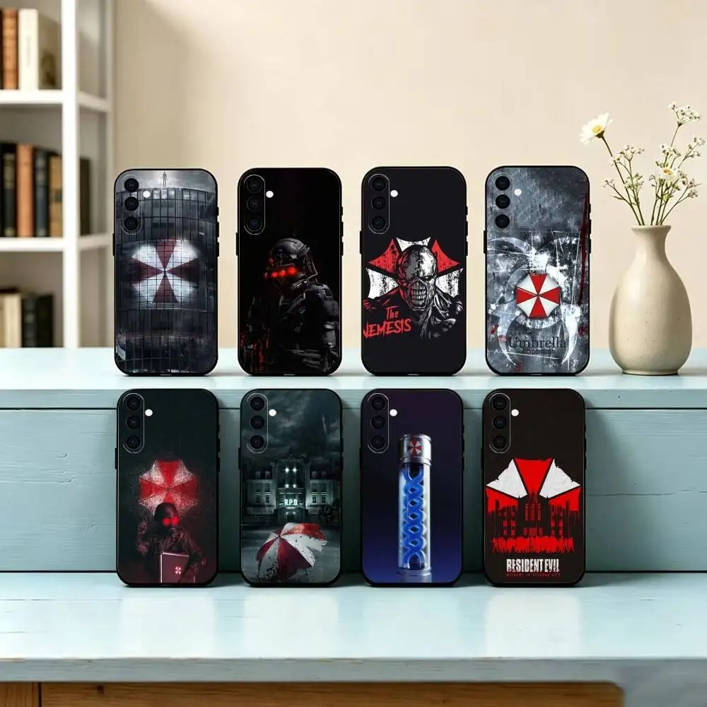 Resident Evil T-virus Umbrella Corporation Phone Case Black Silicone Soft For Samsung Galaxy A73,A72,A71,A70,A53,A52,A51