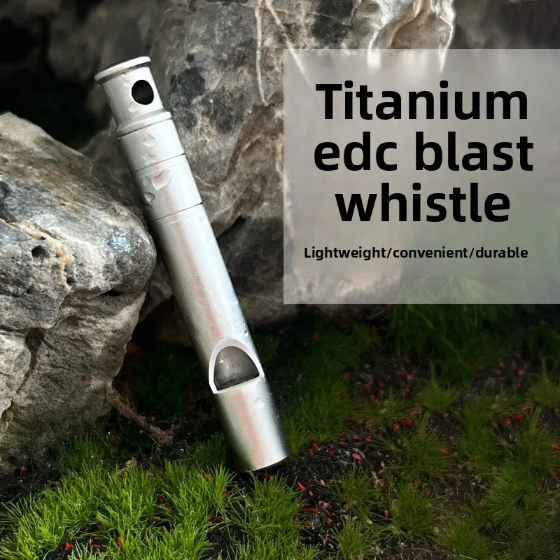 

Titanium Alloy Survival Whistle Loud Emergency Whistle Mini Portable Outdoor Camping Hiking Gear for Training Rescue
