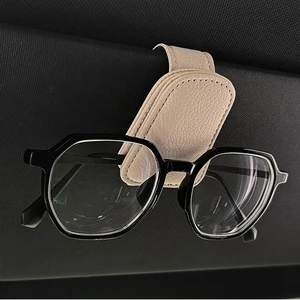 Leather Glasses Sun Sun Target Sunglasses Car Clip Card Ticket Holder For Qashqai J10 Juke Teana J32 Micra Tiida March Versa J12 XTRAIL T31 T32 T33 D21 Sentra J11 Titan Vampire Patrol Y60 Y61 350Z 370Z Pathfinder 6 Main Sales Gate Gate Tiida - №2