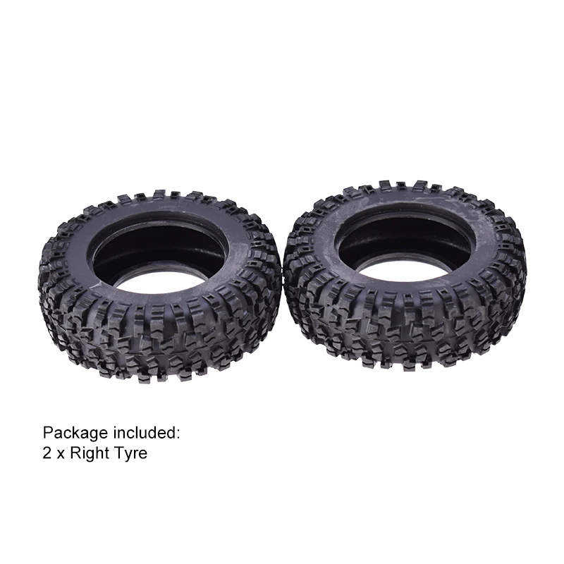 2Pcs Rubber Tires Wheel Tyre for Wltoys 12428 12428-A/B/C 12423 1/12 RC Car Spare Replace Parts,Right