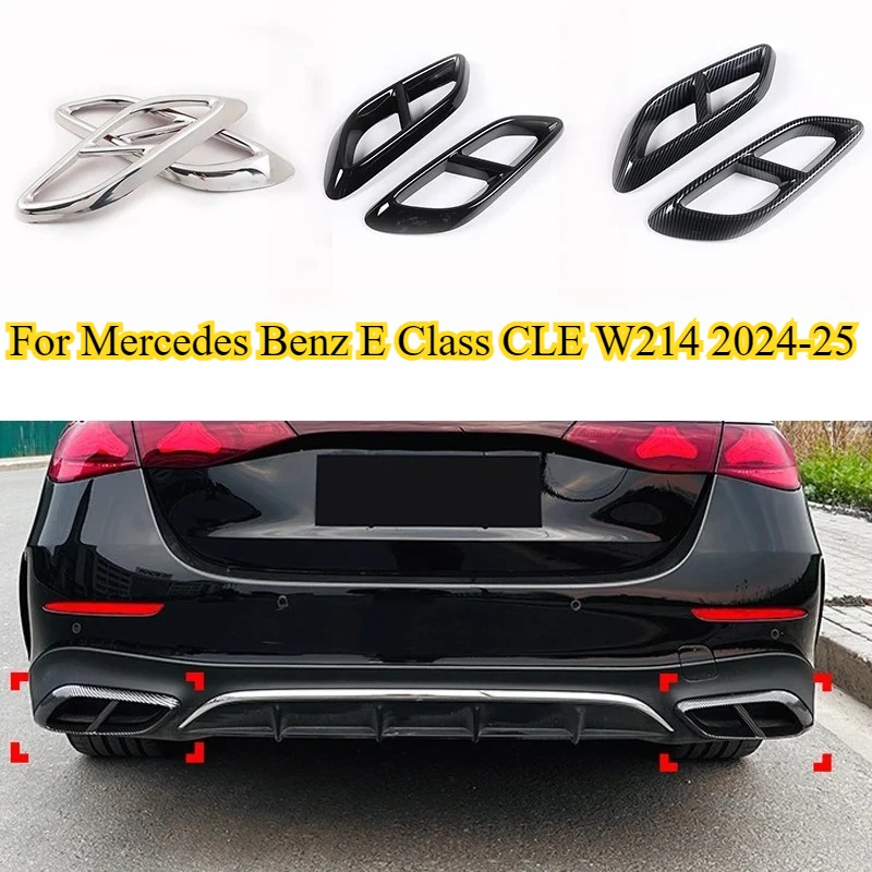 

For Mercedes Benz E Class CLE W214 2024-25 Car Exhaust Muffler Exhaust Pipe Cover Trim Car Accessories(Sport Version)