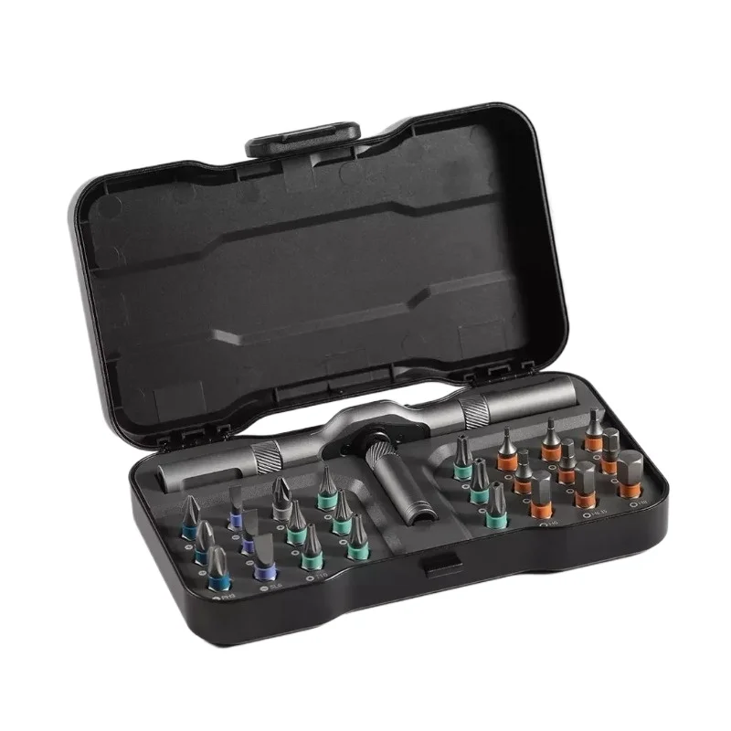 RS1 24 in 1 Ratchet Screwdriver Magnetic Precision Bits DIY Repair Tool Kit Portable Case Electronics Household Furniture Fixing