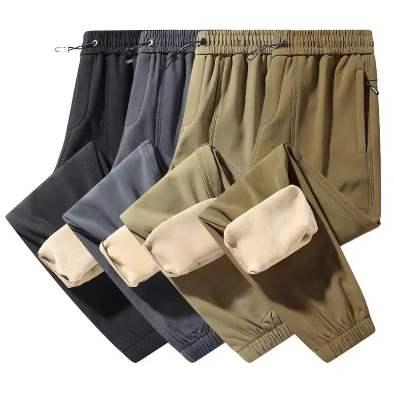 

Velvet charged pants for men and women, autumn and winter fashion workwear pants, 2025 new style, personalized Japanese style, s