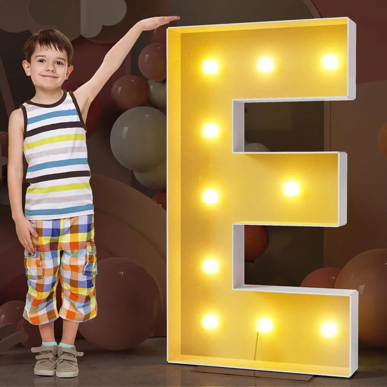 120CM DIY Marquee Letters Marquee Warme Lichtgevende Letters Grote Mozaïek Schuimplaat Letters XMAS LOVE BABY PROM Feestdecoratie
