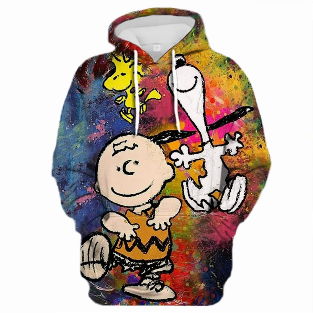 

Snoopy Cartoon Anime Women's Hoodie Spring and Autumn Edition Women's Round Neck Hoodie 2024 New Fashion Couple Sportswear Top