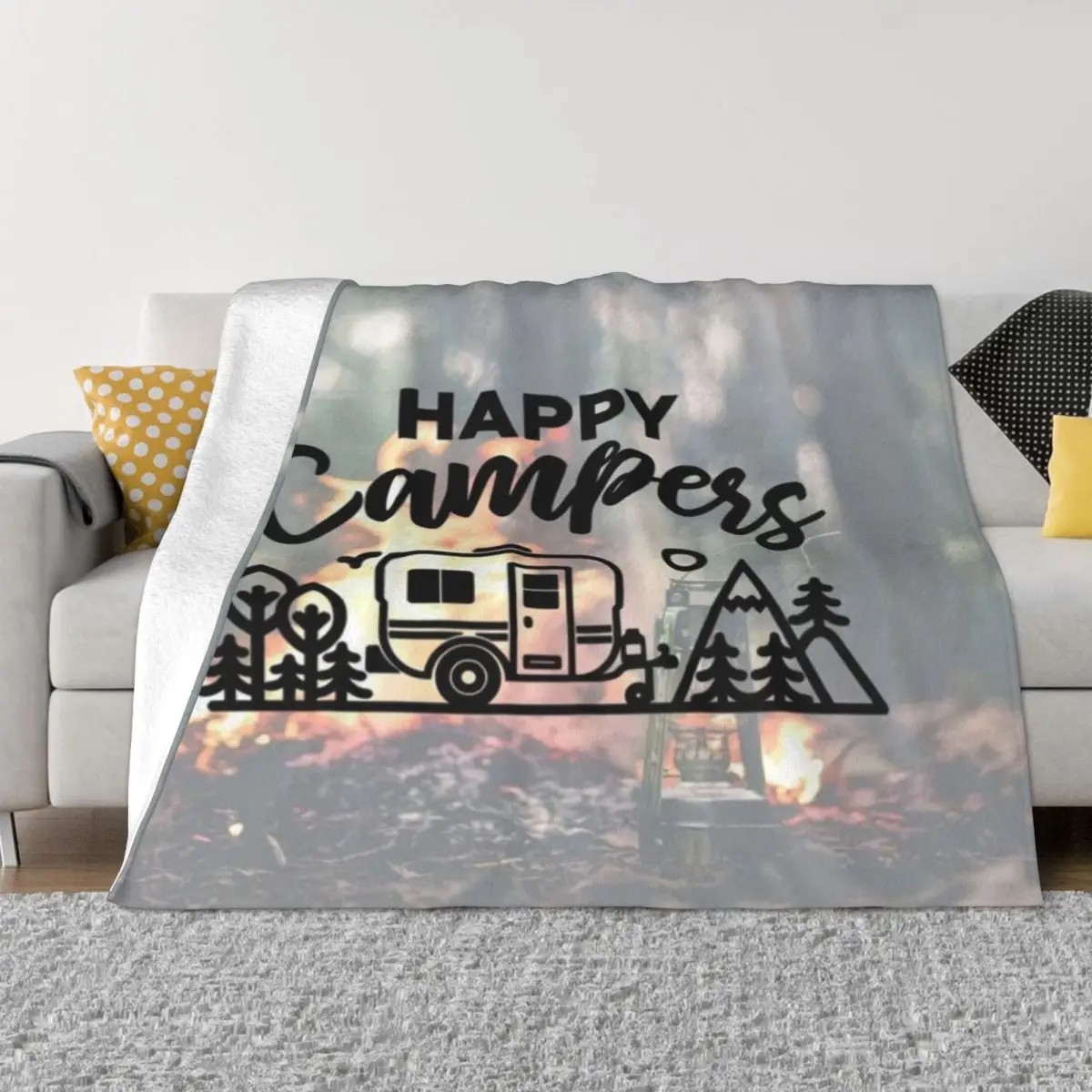 

Camper And Forest 000556 Домашние одеяла Дорожное одеяло Одеяла и пледы Персонализированные одеяла Плед