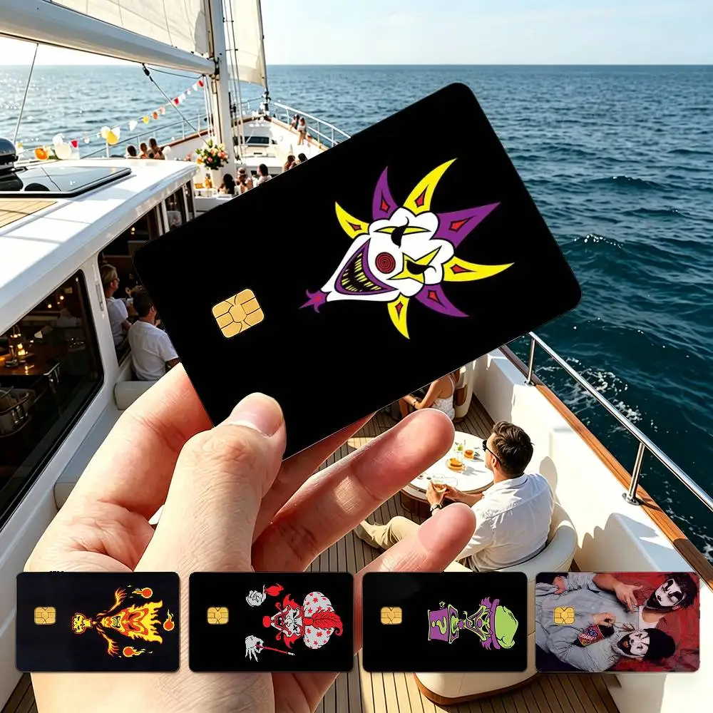 Hip Hop I-Insane Clown Posse ICP Credit Card HD Stickers Game Card Decal Small Chip Waterproof Sticker Gift