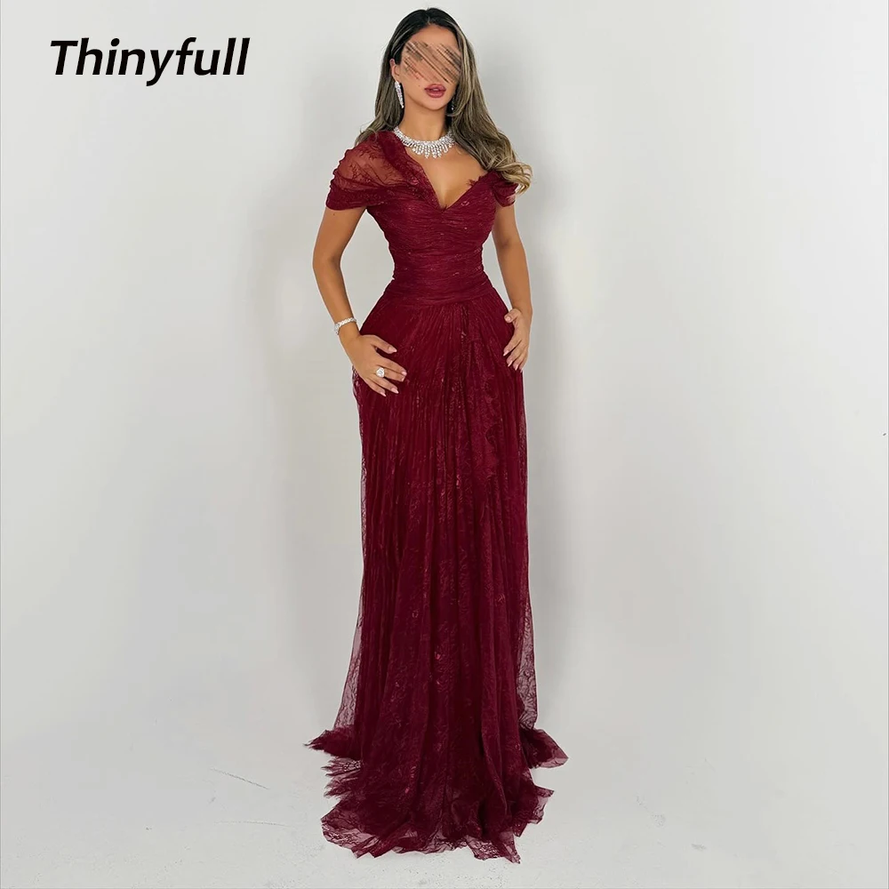 

Thinyfull Mermaid Lace Prom Dresses Off Shoulder Evening Gown 2026 Long Formal Occasion Dress robes de soirée Customized
