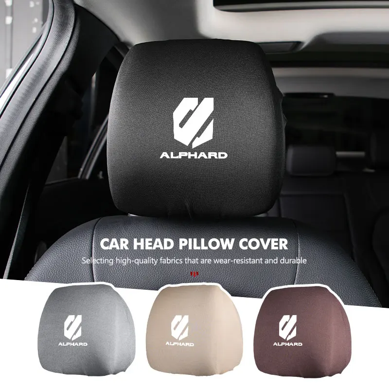 Car Seat Headrest Neck Pillow Cover Anti-Dirty Protective Cover For Toyota Alphard Vellfire 10 20 30 Series 2020 2021 2022 2023