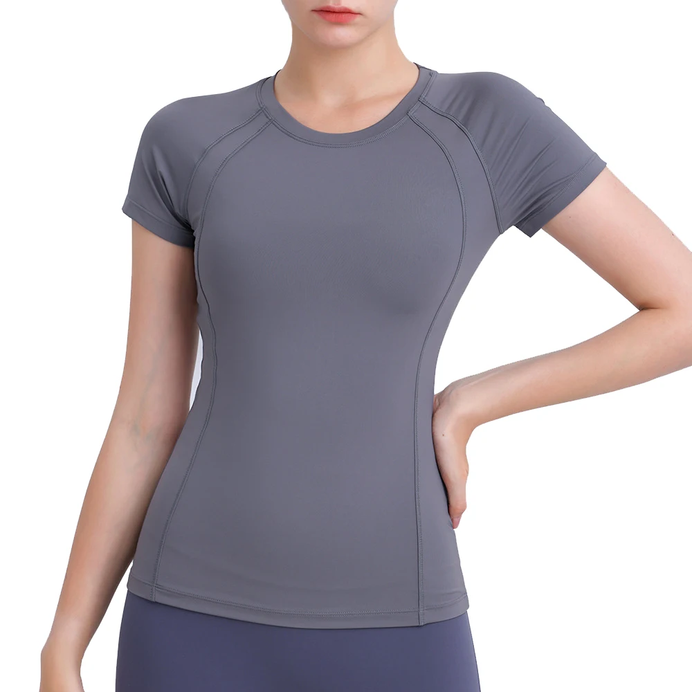 

Women Yoga Top Seamless Sport T Shirts Fitness Clothes Short Sleeve Yoga Shirt Gym Top Running Active Wear Sport Top Femme