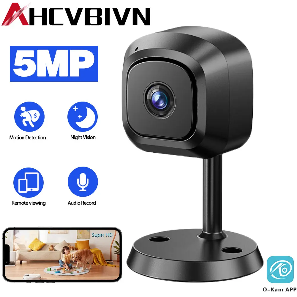 

O-Kam 5MP Мини Внутренняя Радионяня Батарея Беспроводная IP-камера Внутренняя HD Инфракрасная камера ночного видения