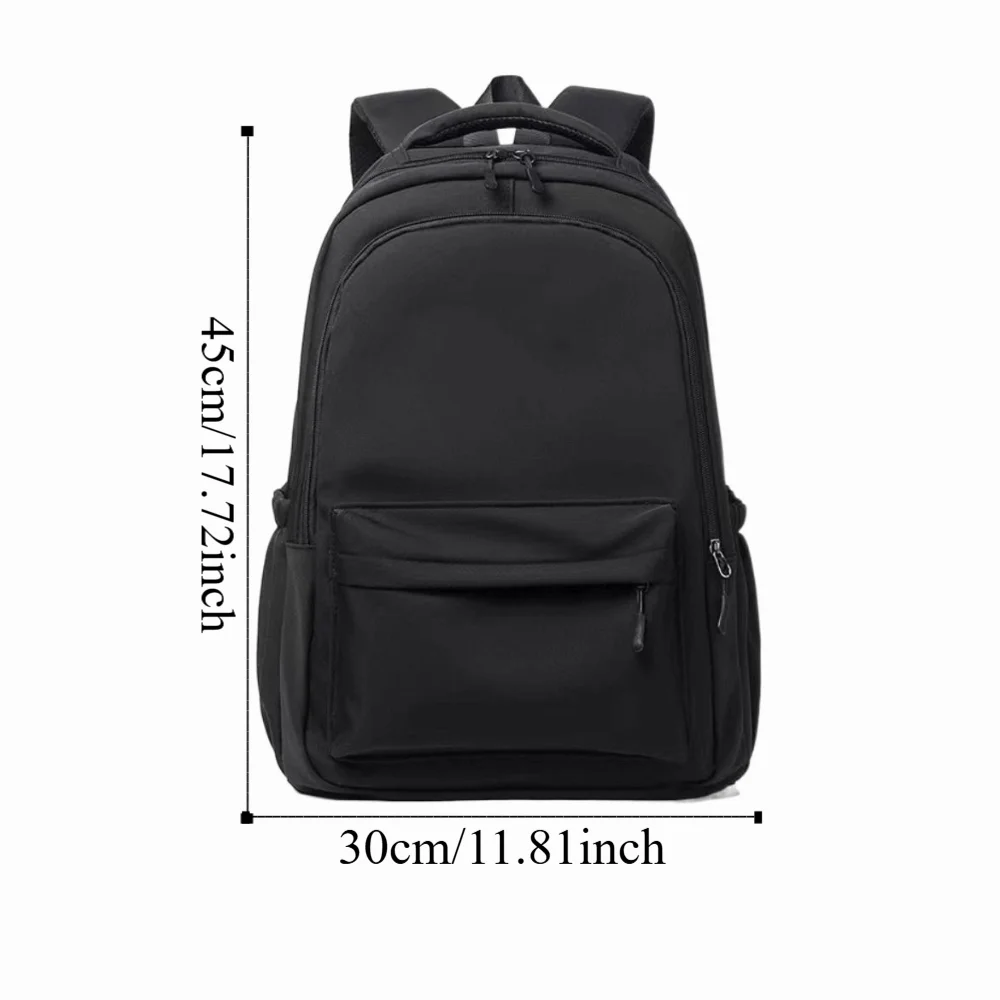 Zaino stile preppy tinta unita Borsa da scuola per studenti in stile coreano di grande capacità Borsa in nylon Borsa a tracolla per adolescenti Scuola