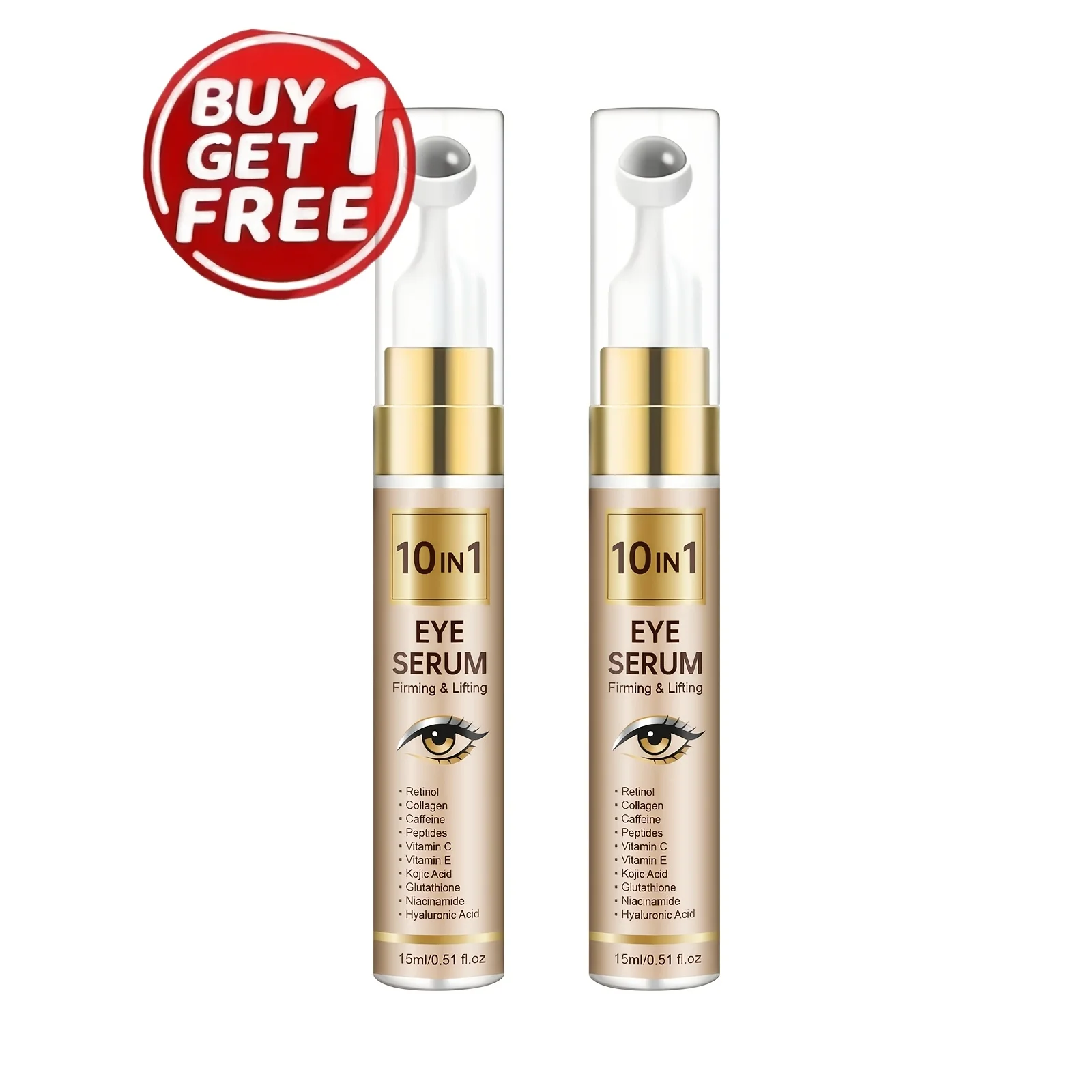 Roller Ball Retinol Eye Serum Niacinamide Collagen Hydrating Firming Smooth Fine Lines Anti Dry Under Eye Skin Care Essence