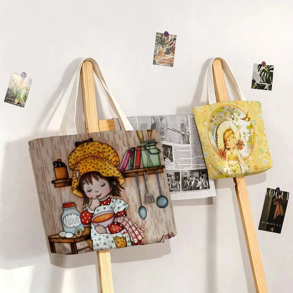 S-Sarah K-Kay Vintage Country   Printed Canvas Tote Bag Shoulder Bag Commuter Mommy Shopping Bag