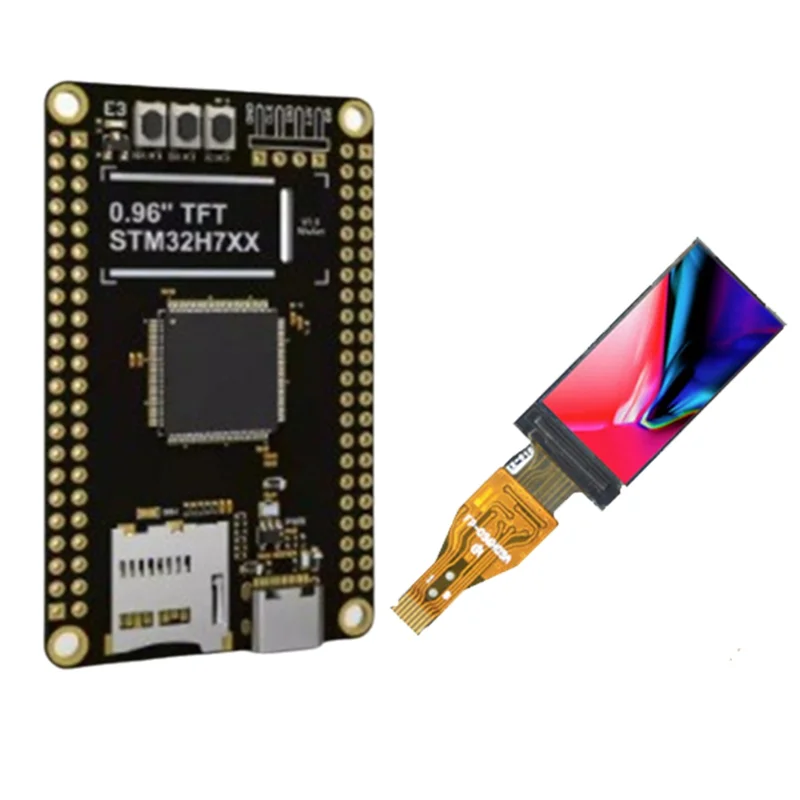 AT51-STM32H7 Core Board+0.96 Inch Screen STM32H750VBT6 Development Board Minimum System Board STM32 Development Board