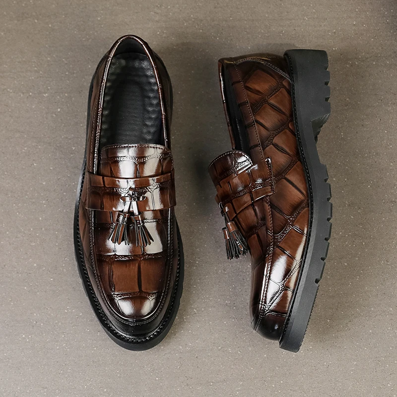 

Мужская обувь, модные лоферы с кисточками, повседневные модельные туфли без шнуровки для мужчин