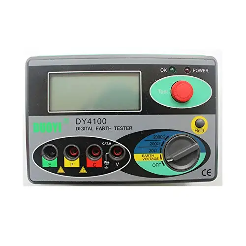 Ground Resistance Tester Meter Test Instrument Insulated Digital Megohm Meter Ground Resistance Ohm Tester 0-2000 Ohms