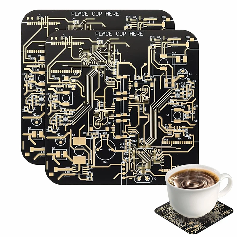 1PC Creative Circuit Board Coaster Personalized PCB Design Fashion Coaster Dining Table Bar Decoration Drinkware Accessories