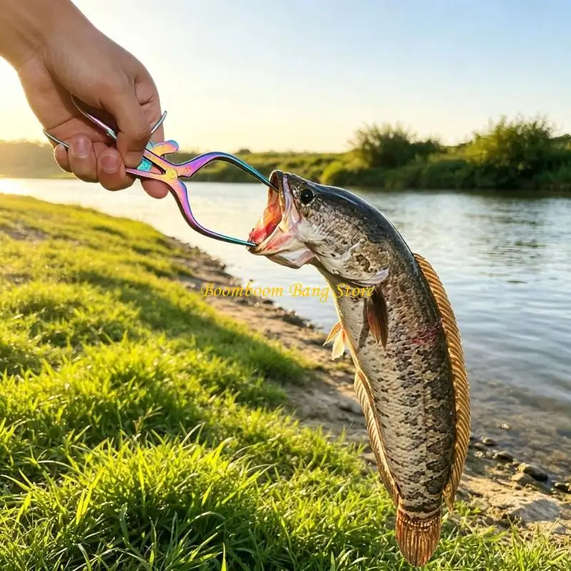 270C Lock Handle Fish Mouth Opener for Fishing, Metal Jaw Tool with Extended Working Design, Color Finish, Single Piece Hook