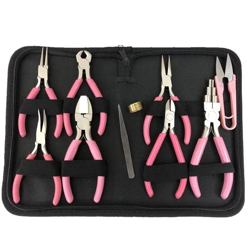 Jewelry Pliers Kit High Carbon Steel Needle Nose Pliers Tool Set Cutting Pliers Round Nose Pliers for Jewelry  DIY Making Tool