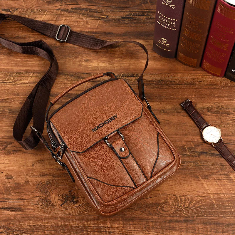 MACHOSSY جديد حقيبة رجالية بولي PU حقائب كروسبودي للرجال حقيبة ساعي الرجال جديد مصمم حقائب كتف رجالية حقائب اليد الذكور حقيبة مقبض علوي