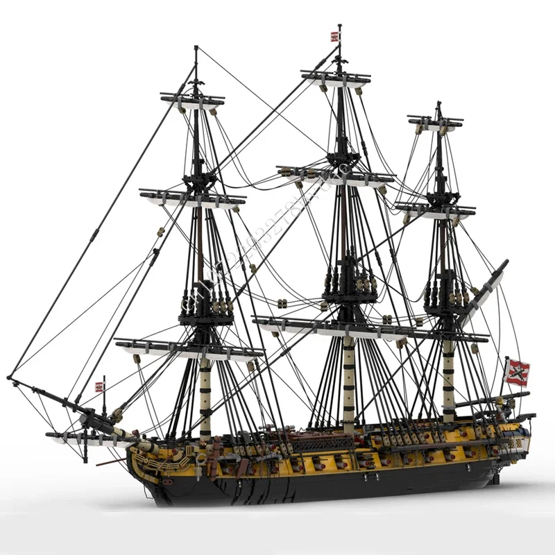 7825PCS MOC HMS Euryalus Frigate Puzzles Warship Holiday Set Assembly Creative adult Puzzle Toy Christmas Birthday Gift foradult