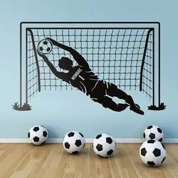 Football Wall Sticker Footballer Soccer Player Sports Decal Football Custom Name Vinyl Sticker Wall Murals Home 5028
