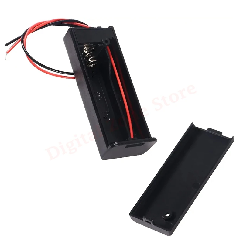 8Pcs 1 Slots 1.5V AA Battery Case Holder 1 x 1.5V AA Battery Spring Clip Storage Box Wire Leads with ON/Off Switch