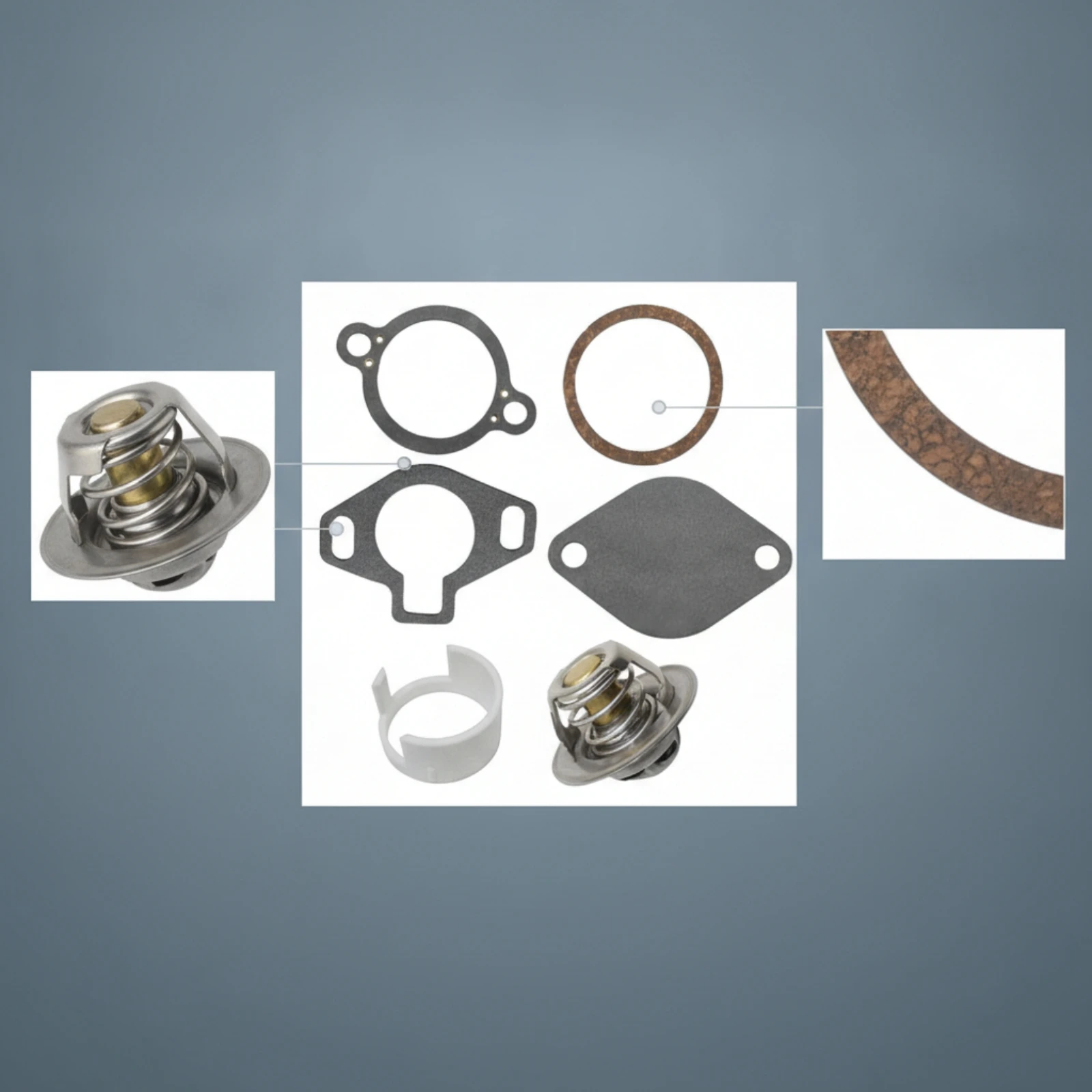 Marine Thermostat Kit Compatible Parts for Boat Owners, Engine Maintenance