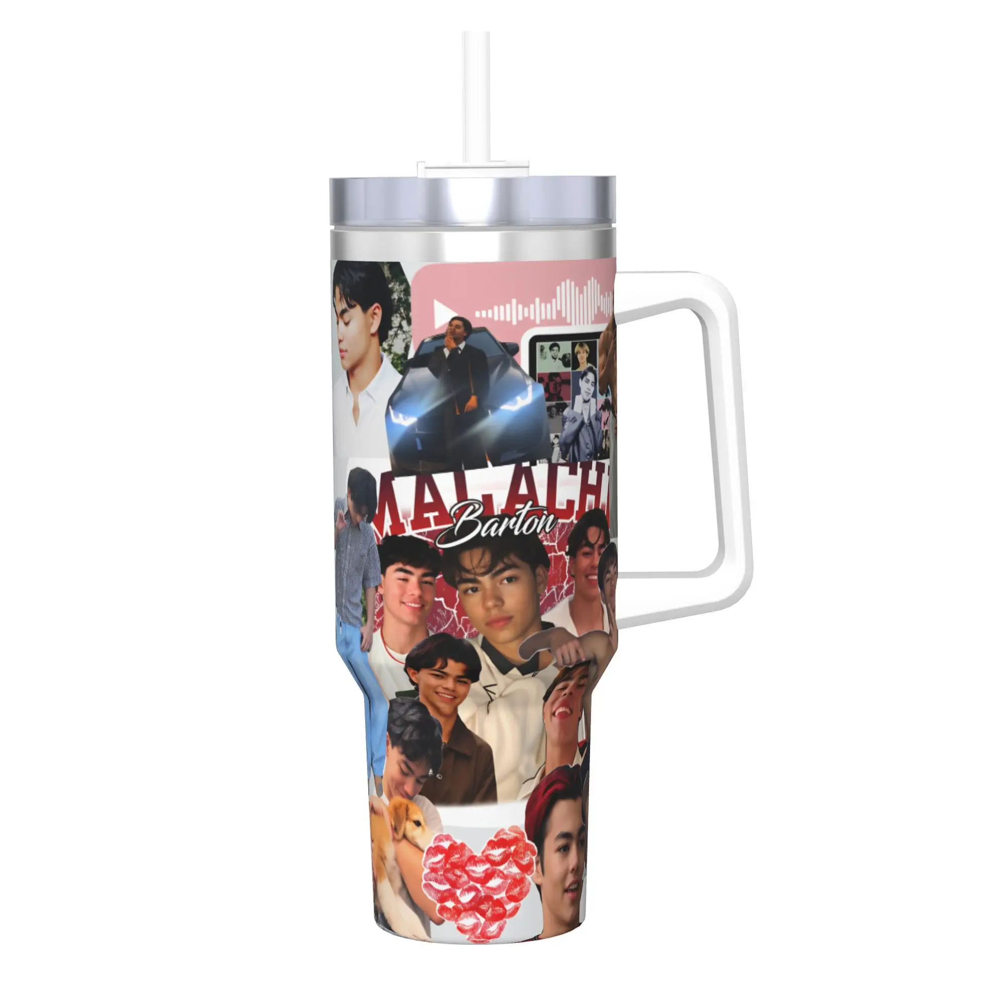 Malachi Bartons  Tumbler  Cold and Hot Water Bottle Portable Stainless Steel Thermal Cups Custom Driving Mugs Cup