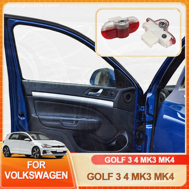 

2026 Горячий для VW VOLKSWAGEN 2 шт. для VW GOLF 3 4 MK3 MK4 Jetta Beetle Bora Caddy Touran светодиодный проектор с логотипом двери автомобиля Ghost Shadow