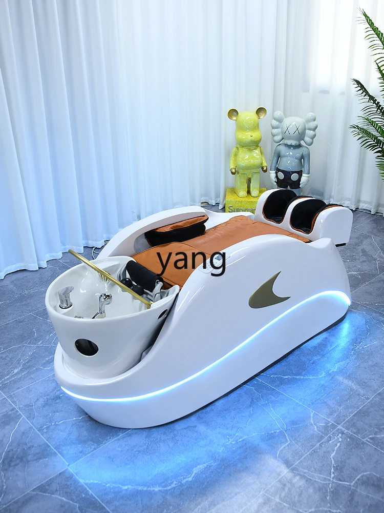 LMM High-End Barber Shop Intelligent Electric Automatic Massage Shampoo Bed Thai Head Therapy