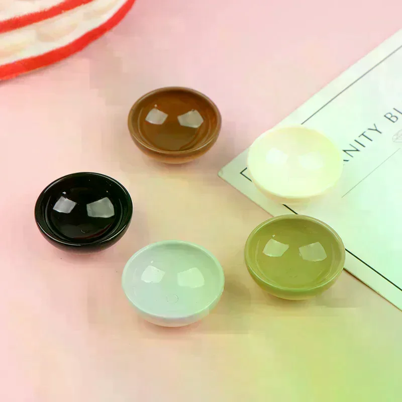10pc Miniature Bowl Dish Round 1/12 Scale Doll House Kitchen Dinning Accessory For Kids Creative Play