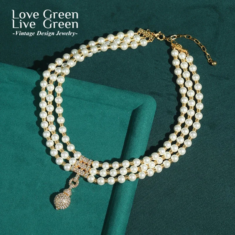

Винтажное многослойное жемчужное ожерелье, пресноводное колье с подвесками в форме сердца, женские антикварные ювелирные изделия, воротник, свадебные аксессуары, подвеска 2025