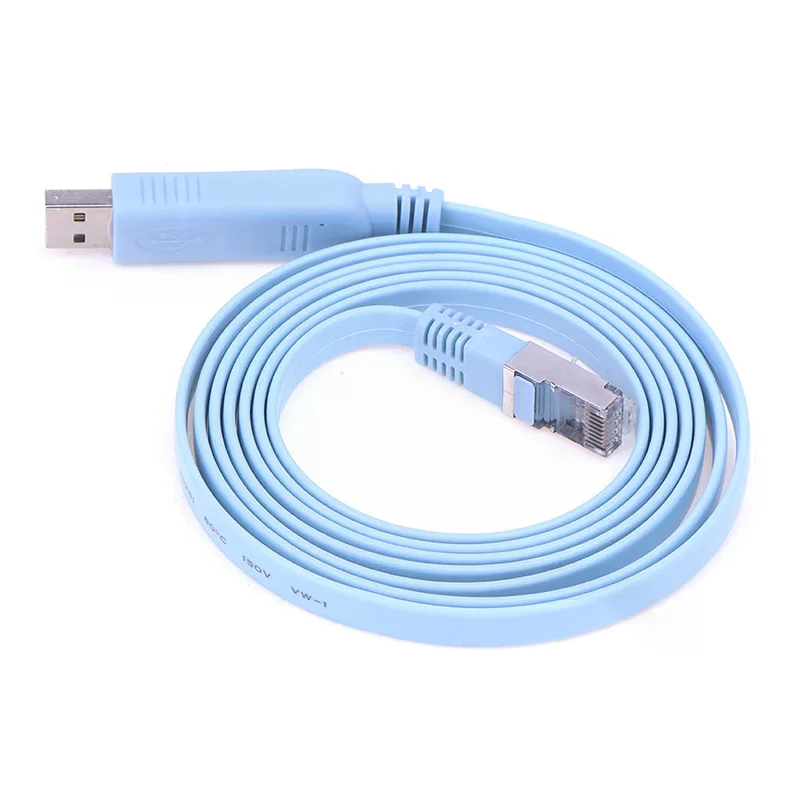 1.8M USB To RJ45 USB To RS232 Serial To RJ45 CAT5 Console Adapter Cable Cord For Routers New