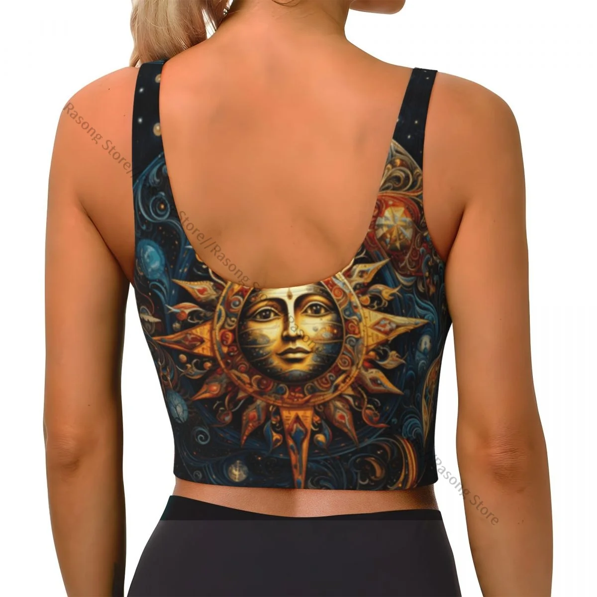 Women Sexy Sports Vest Zodiac Virgo Symbol Female Streetwear Sport Lingerie Tee Crop Top